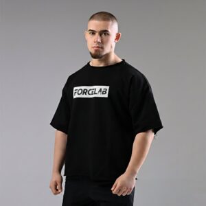 forcleab t-shirt black-white-logo